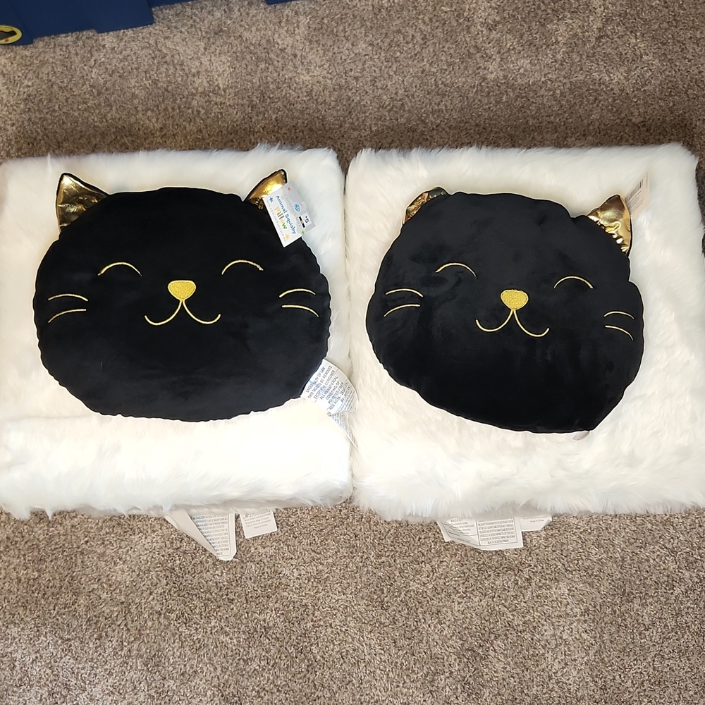 Two Comfort Bay Cat Animal Squishy Pillows